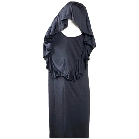 DEVELOPMENT ERICA DAVIES Brown Shift Jersey Dress Flutter Sleeve Viscose Silk 0 - Picture 7 of 9